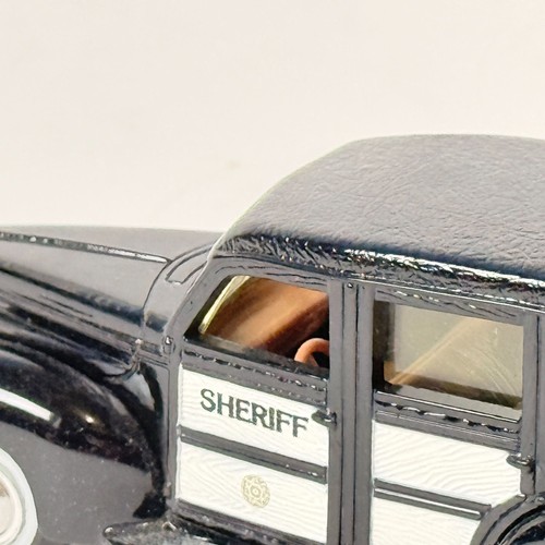 Ertl Diecast 1940 Black & White Woody Station Wagon Sheriff Vehicle Collectible - Picture 4 of 10