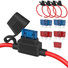 5PCS 18 Gauge Inline Fuse Holder 12V for ATC/ATO Blade with 18 AWG Wires