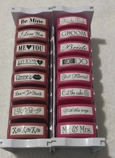 MessageStor Memory Be Mine Stamps Wedding Stamps 16 Self Inking + 2 Storage