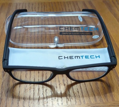 Chemtech Blue Light Reducing Computer Glasses +0.00 Billy Blackwith Case - Picture 6 of 6