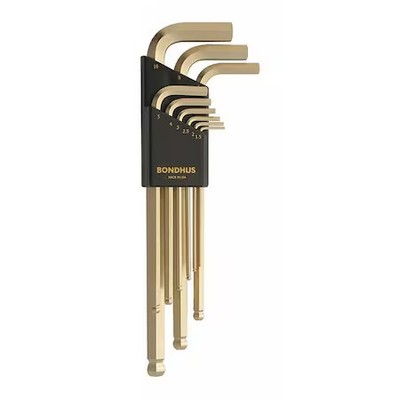 Bondhus 38099 9 Piece Metric L-Shape Hex Key Set, 38099