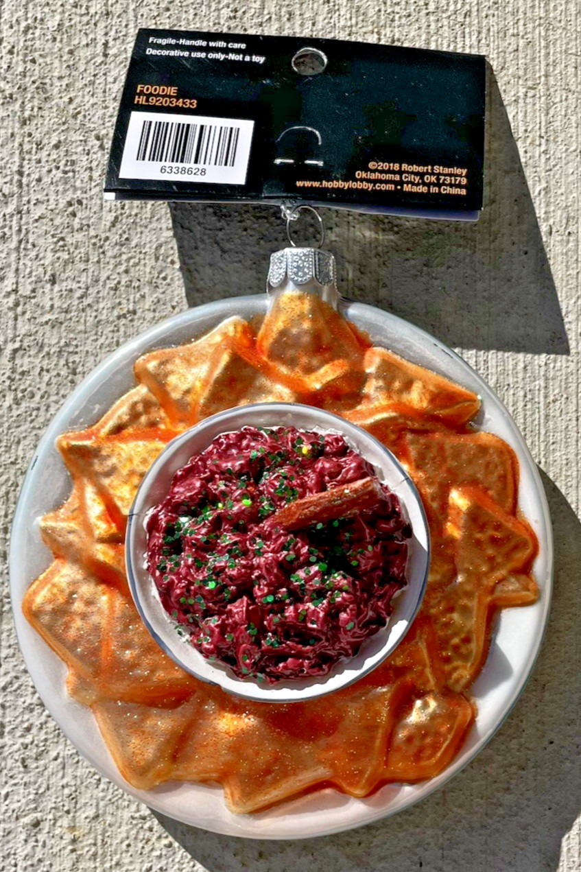 Robert Stanley Mexican Food Nachos Salsa Glass Ornament Christmas Holiday NWT