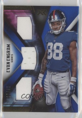 2017 Panini XR Rookie Triple Threats Materials Blue 17/49 Evan Engram RC 15wb