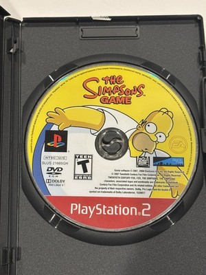 The Simpsons Game (Sony PlayStation 2, 2007) Disc Only Greatest Hits Tested
