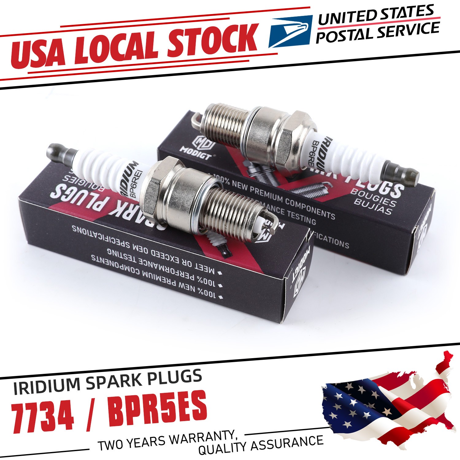 4Pcs Premium Iridium Spark Plugs 7734/BPR5ES Replacement For Toyota Volkswagen