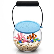 Novique Beach Aquarium Kit Clear Portable Plastic Fish Tank Catch and Release...