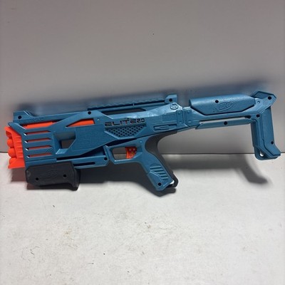 NERF Elite 2.0 Tetrad Dart Blaster Blue Foam Toy Blaster 4-Dart Capacity