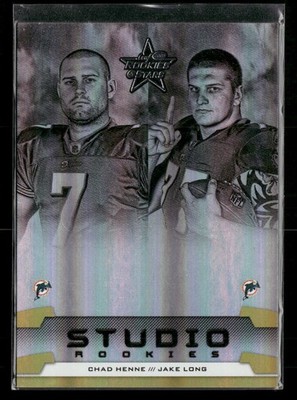 2008 R & S #SRC-8 Chad Henne / Jake Long SN500 Studio Rookies Combos Gold #/500