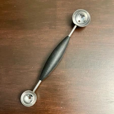 Melon Baller Double Sided Silicone Stainless Steel Black Dishwasher Safe