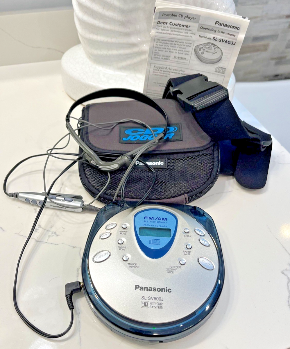 Panasonic SL-SV600J Portable CD Pl/AM Tuner Headphones Wire Remote