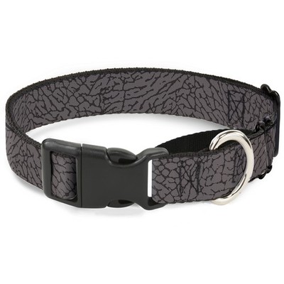 Plastic Martingale Collar Elephant Crackle Grays Large 15-26''