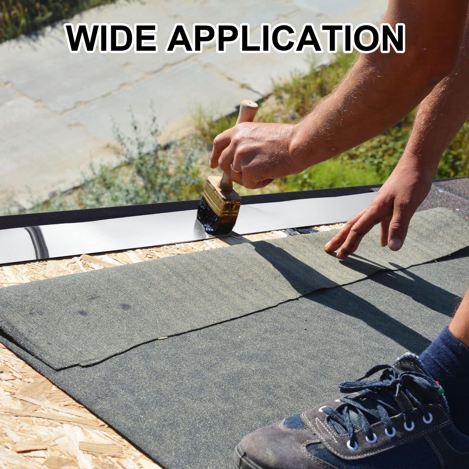 4'' x 50' Aluminum Roll Flashing for Roof and Garden, Prevents Roofing Stains...