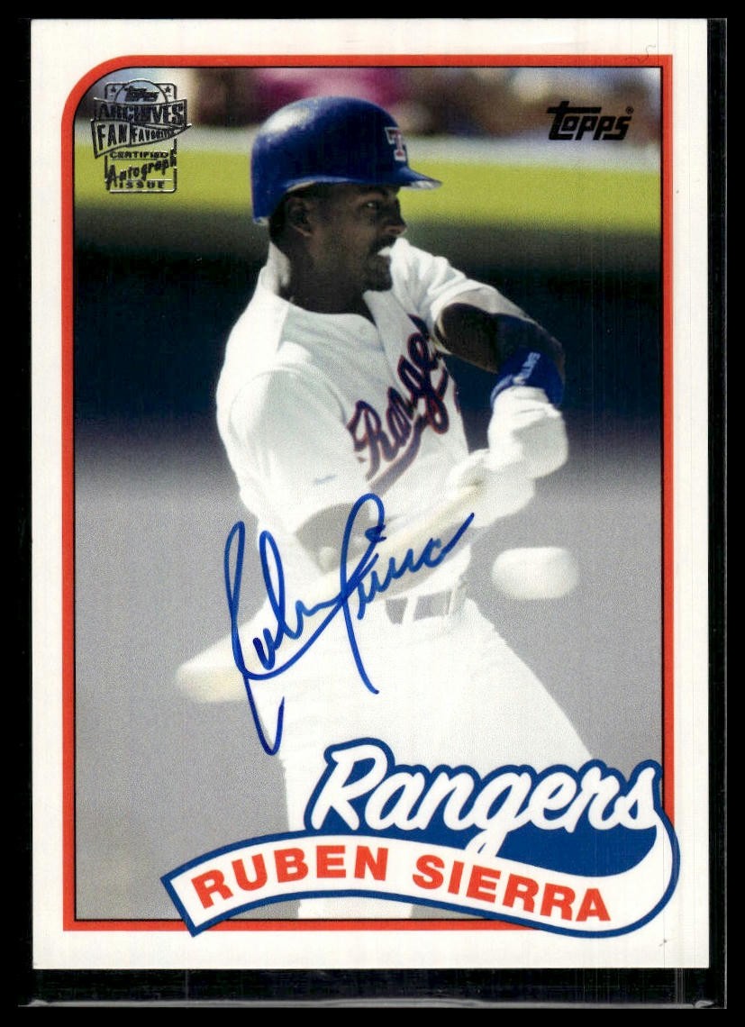 2013 Topps Archives #FFA-RSI Ruben Sierra Fan Favorites Autographs AU AU