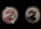 2021 American Eagle Reverse Proof Two Coin Set In Box W/ Coa. 2 Ounces Of Silver