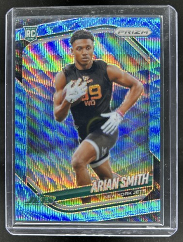 2025 Panini Prizm Arian Smith RC Blue Wave Rookie #/230 Jets
