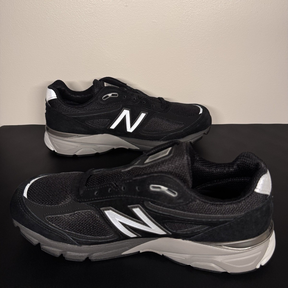 New Balance 990v4 Black/ Silver Men's US Size 13 U990BL4 | eBay