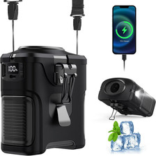 Portable Waist Fan, 5-Speed 16000 RPM Strong Turbo Airflow, 10000Mah Rechargeabl