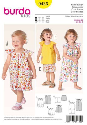 Schnittmuster Burda 9435 Kinder Kombination Gr. 68-98