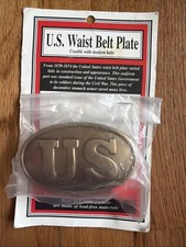 U.S CIVL WAR REPLICA WAIST BELT BUCKLE PLATE NEW IN PACKAGE NEVER USED MADE USA