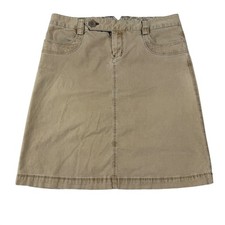 Gap Vintage Y2K Stretch Corduroy Skirt Tan Khaki Fairy Grunge Women Size 8