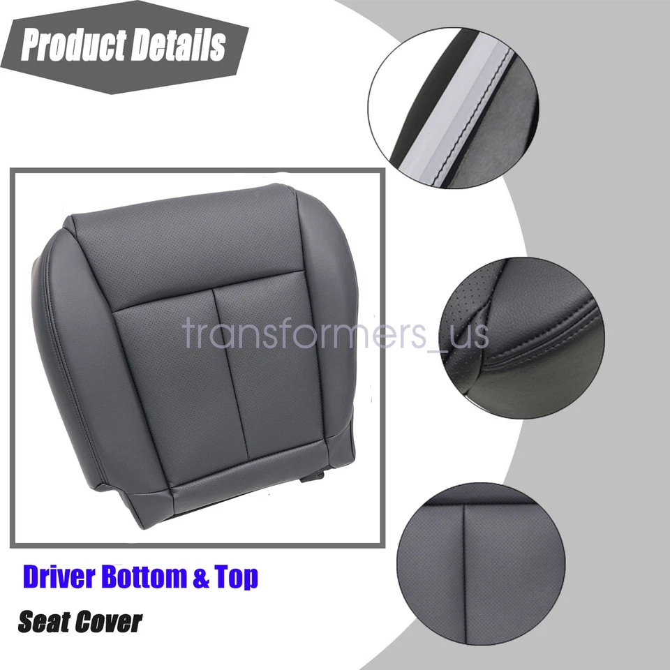 Cubierta de asiento de cuero perforado inferior y superior para conductor Infiniti M35 M45 2006-2010 Foto 4 de 4