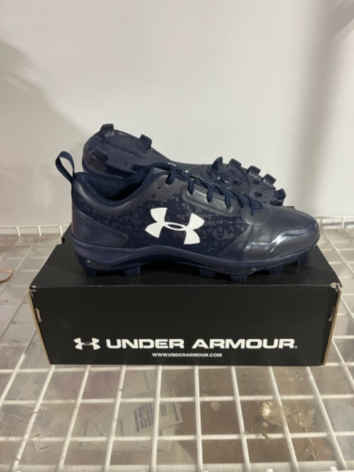 НОВЫЕ бейсбольные бутсы Under Armour Team Heater Low из ТПУ темно -синего цвета Sz 12 7690₽