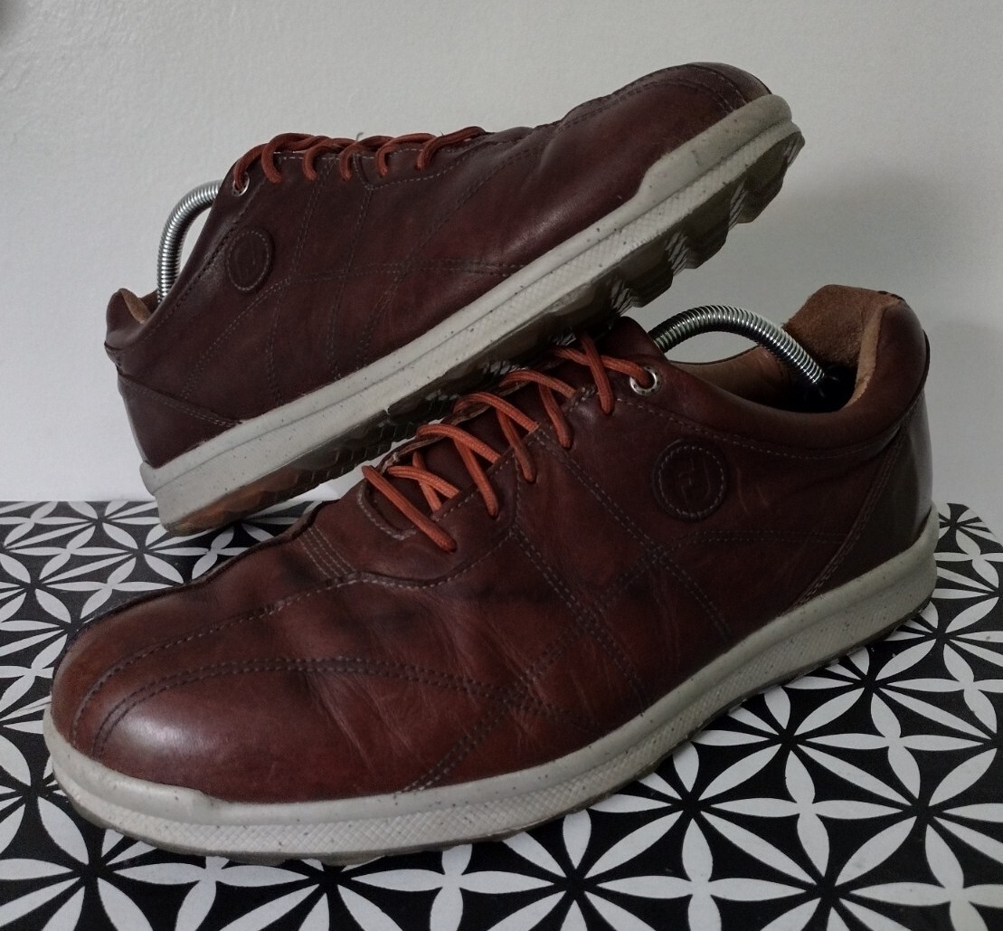 FOOTJOY FJ VERSALUXE Spikeless Golf Shoes Size 10.5 M Brown 