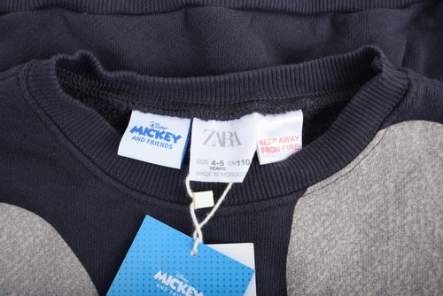 Zara Kids Disney Mickey Friends Pullover Black Sweatshirt US 4-5 Yrs 110 cm NWT - Picture 6 of 6