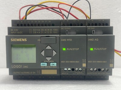 Siemens LOGO Plc Set 6ED1 052-1CC01-0BA6+AM2 Rtd + AM2 Aq
