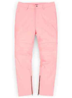 Men's PINK Leather Pant 100% Genuine Lambskin BIKER JEANS STYLE Causal Pant