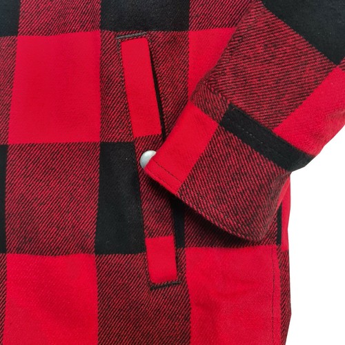 Ex Brand Mens Padded Sherpa Fleece Lined Shirt Lumberjack Jacket Flannel Work - Picture 9 of 14