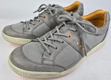 Ecco Shoes Mens Size 45 / US 11 - 11.5 Golf Sneakers Gray Leather Mesh Spikeless