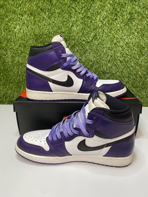 シューズ(男性用) NIKE AIR JORDAN 1 HIGH OG COURT PURPLE Air Jordan 1 Court Purple 2.0 Retro High OG Size 10 Men Sneakers