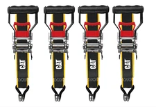 Cat Ratcheting Tie Down 4 Piece Strap Set, Ratchet Straps- NEW OEM
