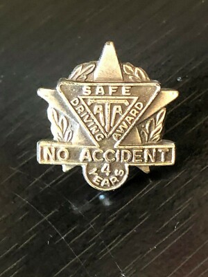 Collectible Vintage Safe Driving Award 4 Year Pinback Lapel Pin Hat Pin ...