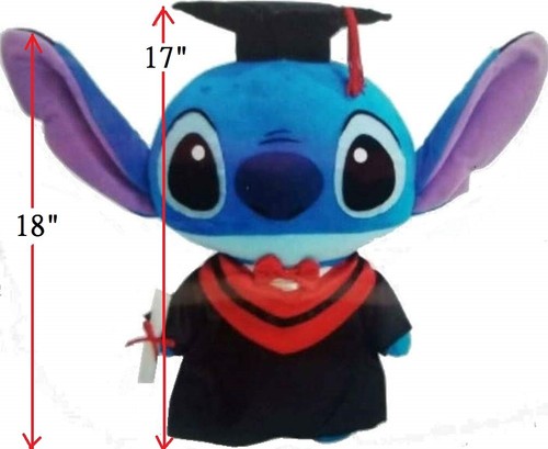 17" Disney Characters Graduation Plush Figure Grad Gift Stuffed Animal Doll Toy - Picture 3 of 12