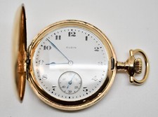 1921 Elgin 15 Jewel Hunter Gold Filled Pocket Watch  WATCH060