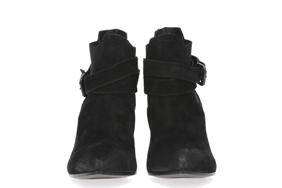 JANET & JANET Black Leather Ankle Booties Sz 39 NEW! 221006 - Image 3 of 4