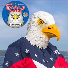 Bald Eagle Mask Deluxe Full Face Bird Head Latex Rubber Animal Costume