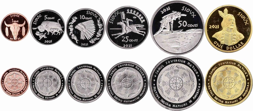 USA 1, 5, 10, 25, 50 Cent, 1 Dollar 2021 "Sioux" - Bild 1 von 1