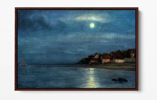 CARL BLOCH, MOONLIGHT -FLOAT EFFECT CANVAS WALL ART PIC PRINT - Picture 6 of 12