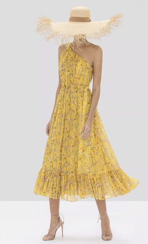 Alexis Teodora one shoulder dress sz M 