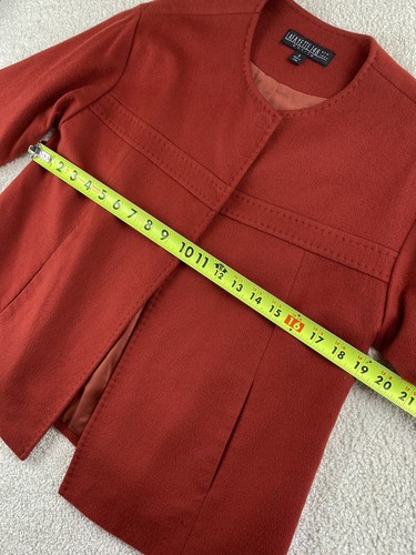 Giacca tuta blazer Lafayette 148 New York Loro Piana donna 4 100% cashmere rosso - Foto 9 di 12