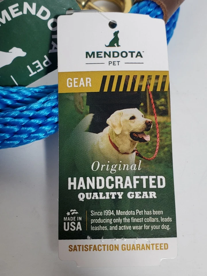 Correa trenzada para perro Mendota Pet 1/2"x4' HECHA A MANO EN EE. UU. Foto 4 de 4