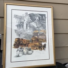 Vintage Stroh's Beer Limited Edition Framed Print Signed By Peter Stroh! Detroit