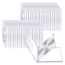 10Pack STANDARD Double CD Jewel Case with Tray 10.4mm (2 CD) Lots Clear Cover