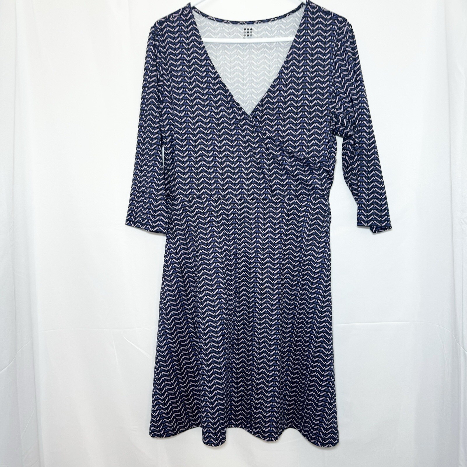 Title Nine Wrapper's Delight Dress Purple Pallay Large Convertible SwiftSnap