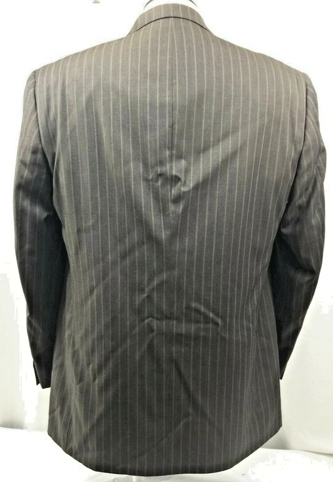 Traje Chaqueta Claiborne Para Hombres 3 Botones 100% Lana Marrón Tira Talla 44R Foto 4 de 4