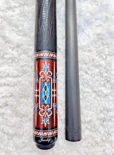 Jacoby Pool Cue w/V4 Black Carbon Shaft (Cocobolo/Turquoise) FREE HARD CASE,CAPS