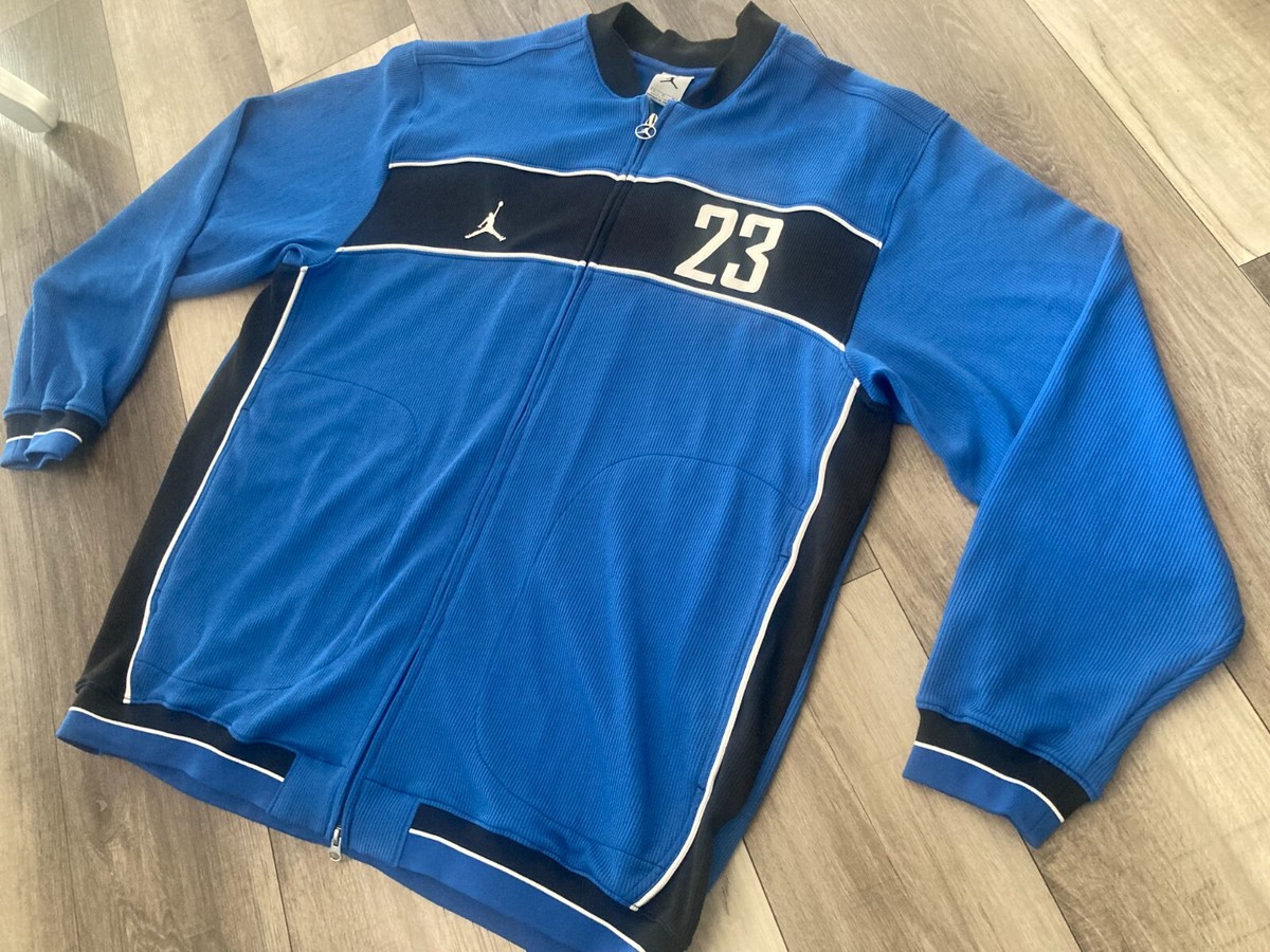 AIR JORDAN Men's Blue Tracksuit Zip-Up Jacket XL + Track AIR JORDAN Men's Blue Tracksuit Zip-Up Jacket XL + Track